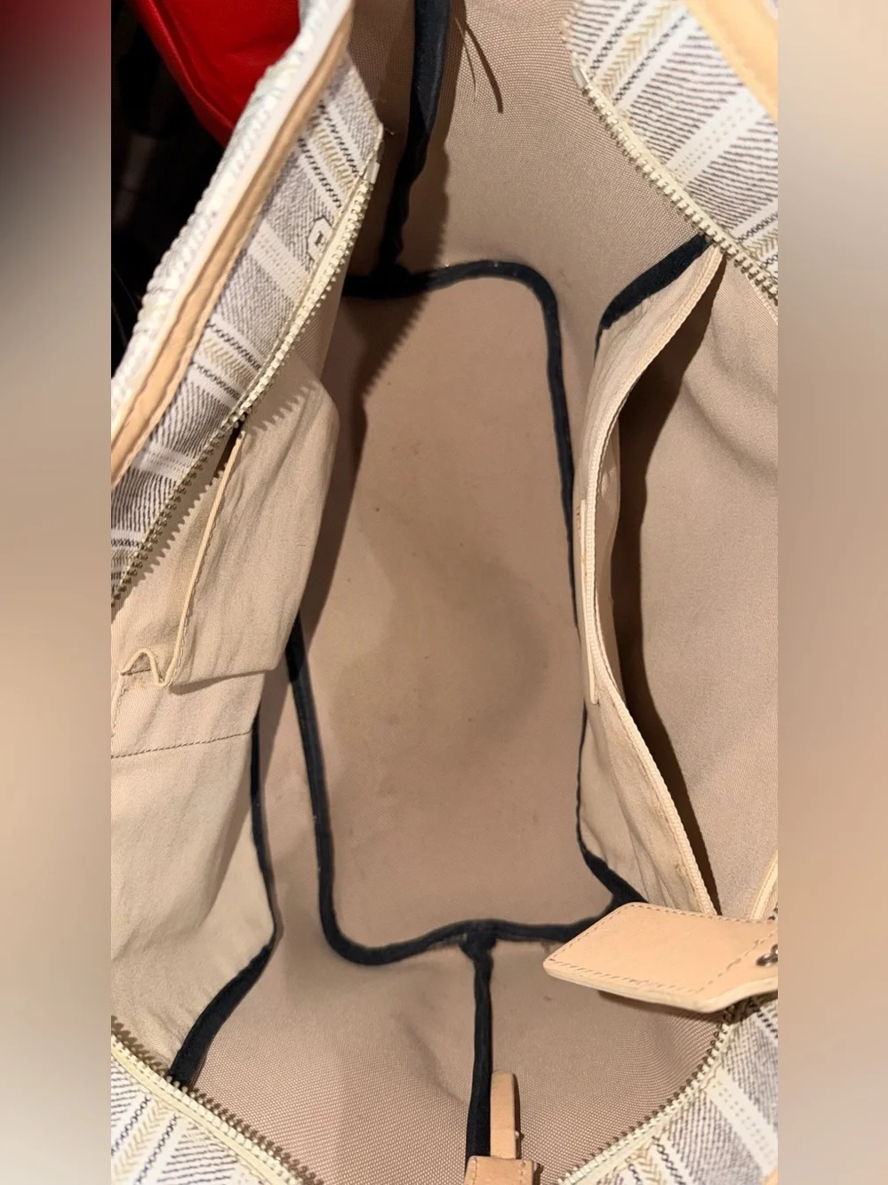 Coach Legacy Weekend Ticking Stripe Tote 23108 - Gray/Cream Canvas